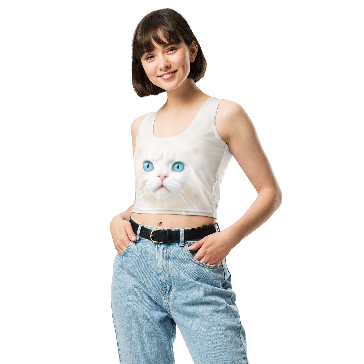 GOD IS A CAT CROP TOP