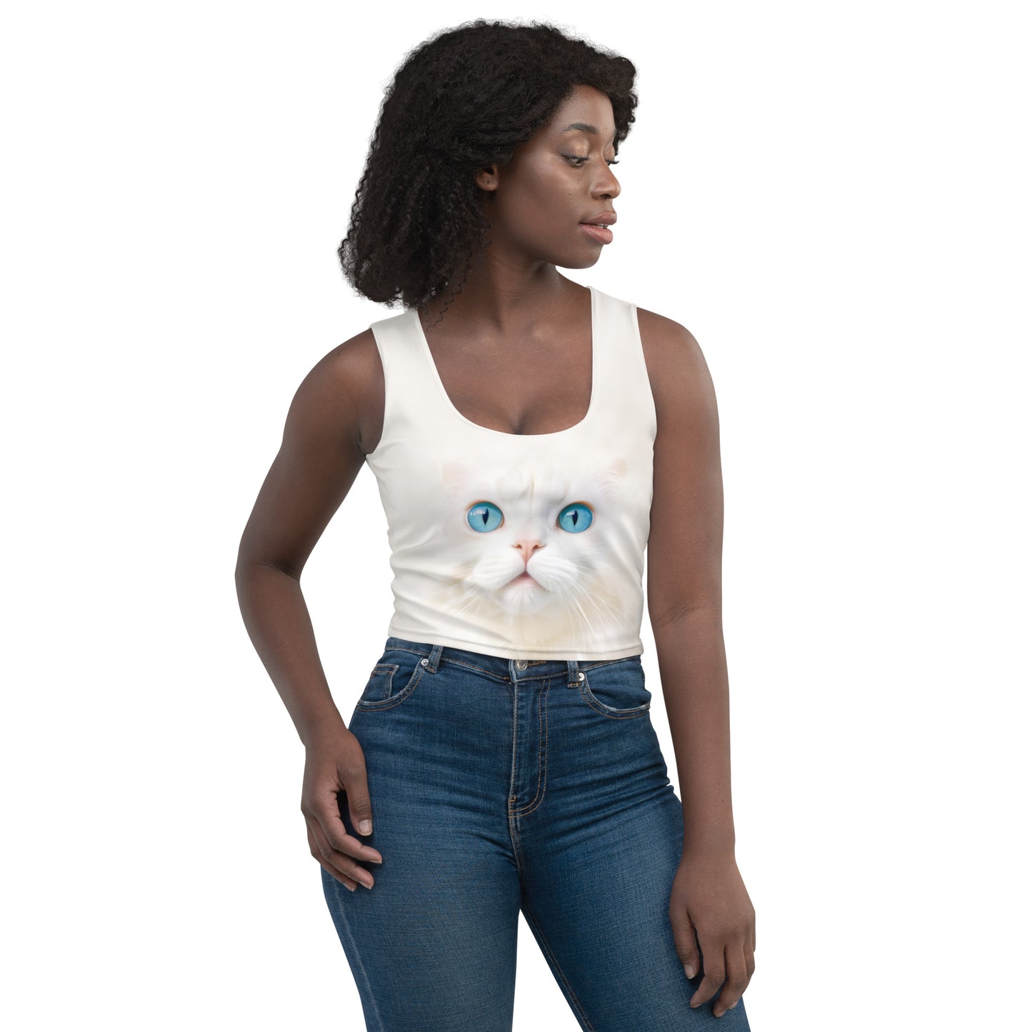 GOD IS A CAT CROP TOP