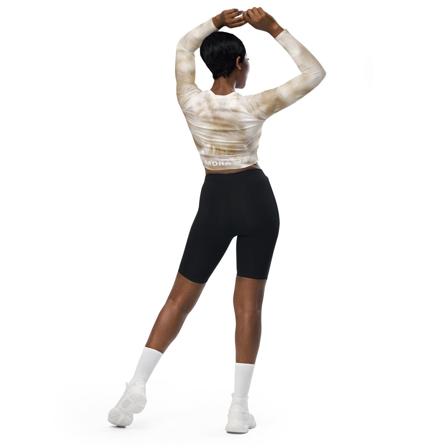 GOD IS A CAT LONG SLEEVE CROP TOP