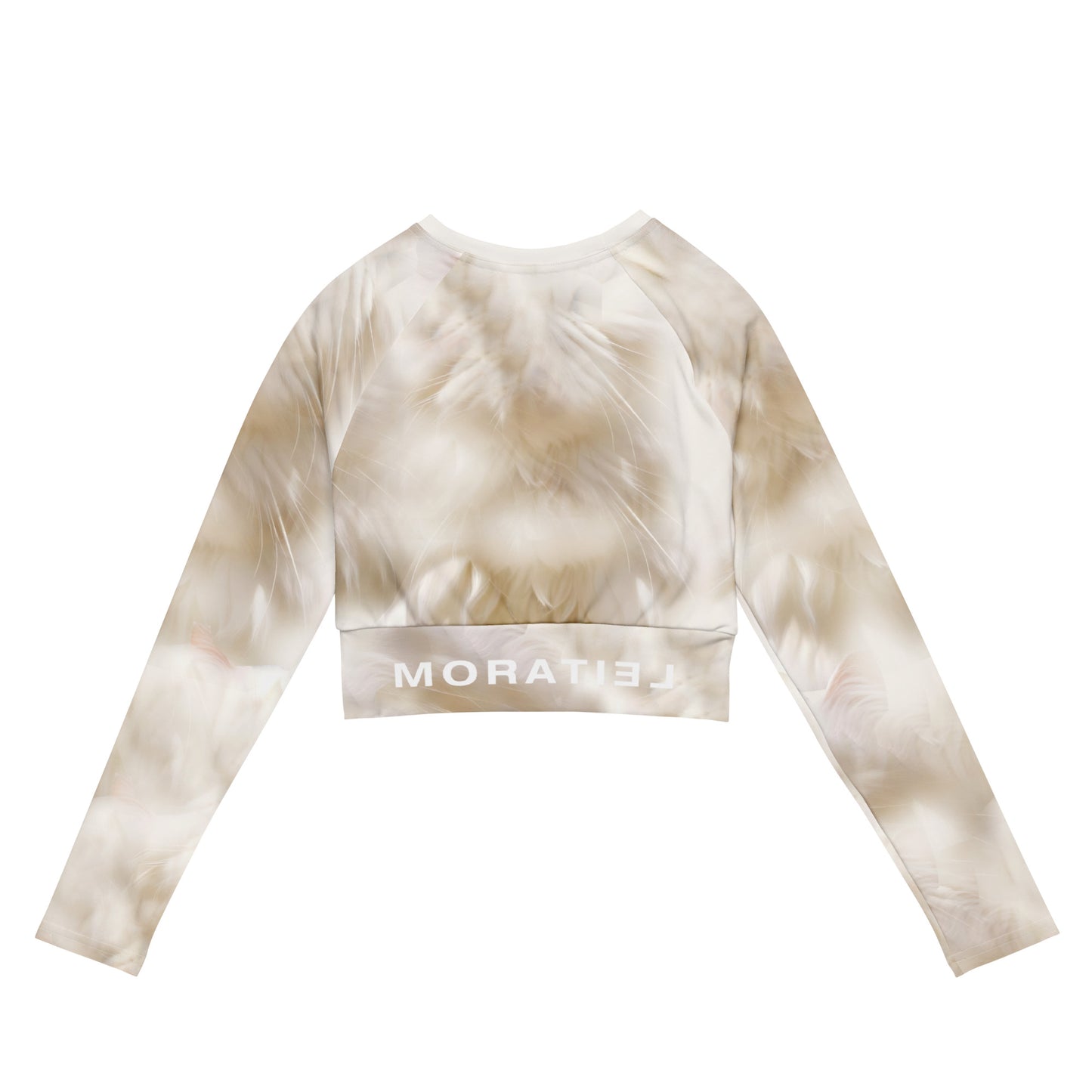 GOD IS A CAT LONG SLEEVE CROP TOP
