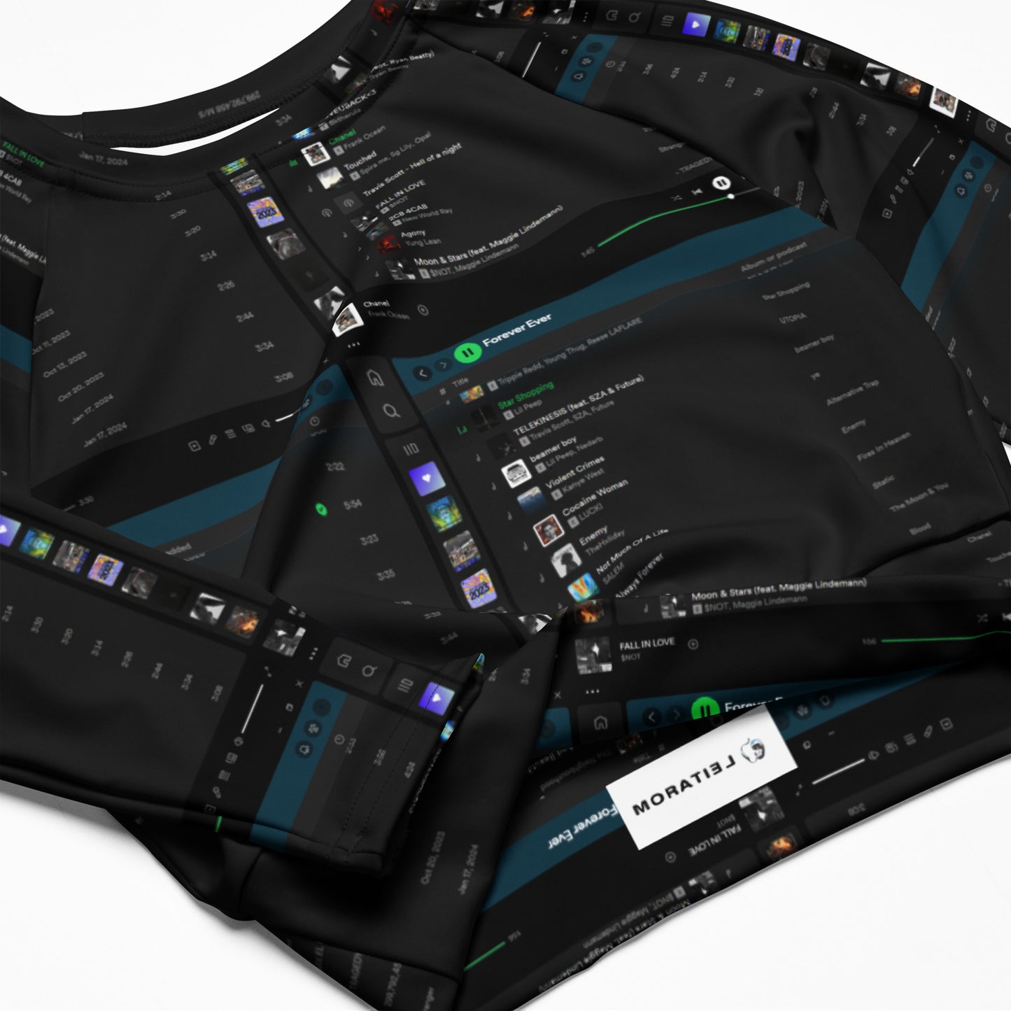 LONG-SLEEVE CROP TOP WITH A PLAYLIST