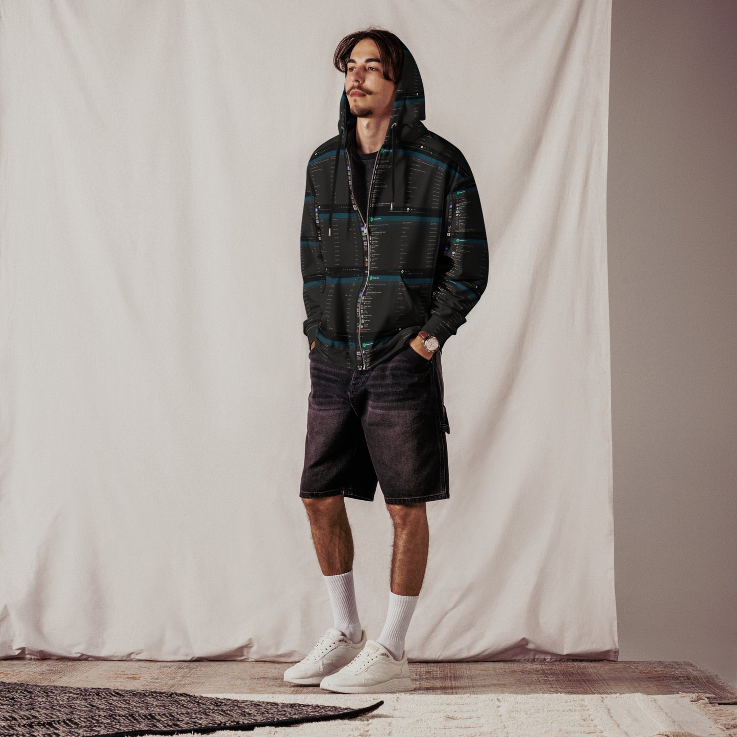 ZIP HOODIE WITH A PLAYLIST