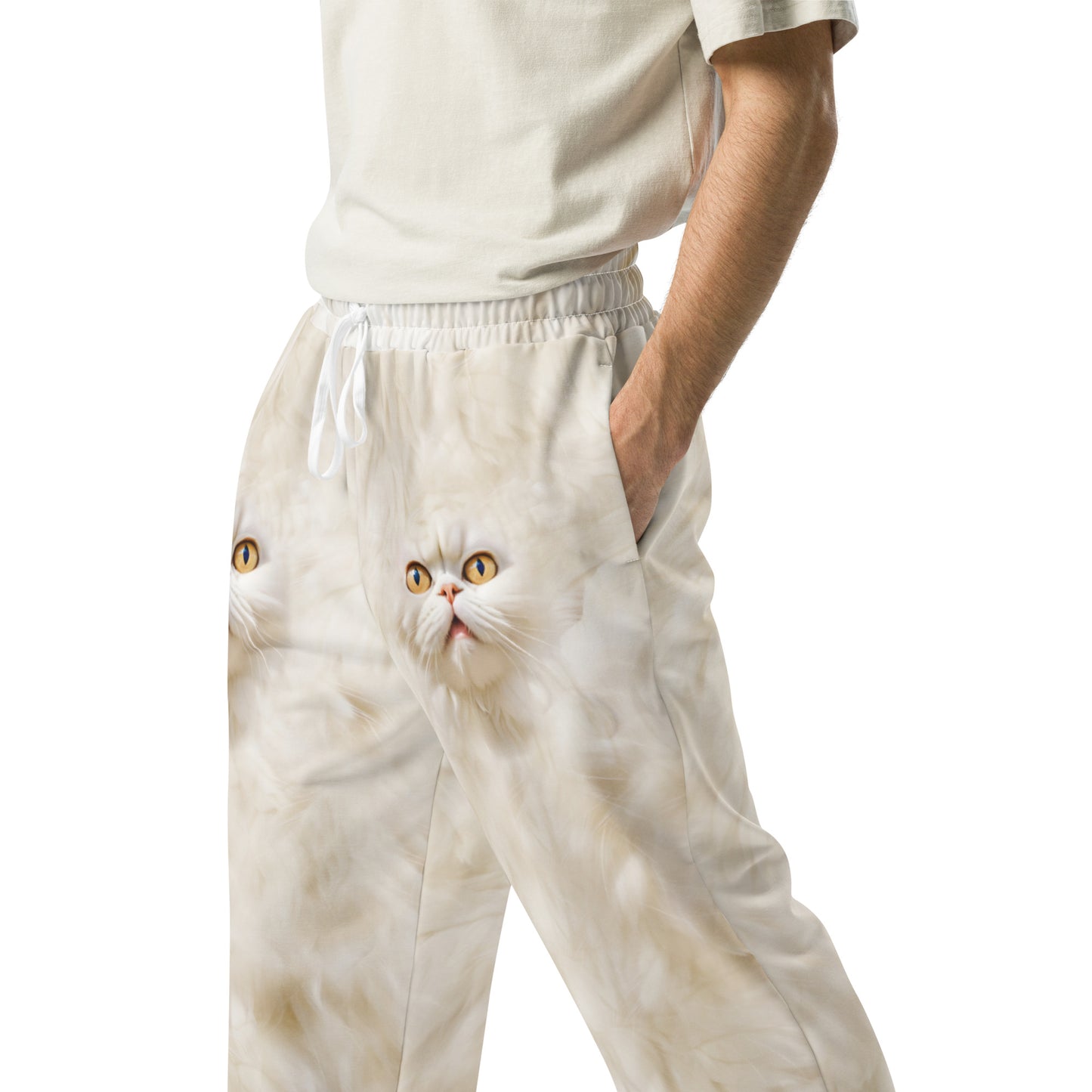 GOD IS A CAT WIDE-LEG JOGGERS