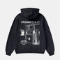 HIGH NECK FOG FLEECE HOODIE