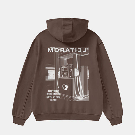 HIGH NECK FOG FLEECE HOODIE