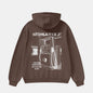 HIGH NECK FOG FLEECE HOODIE