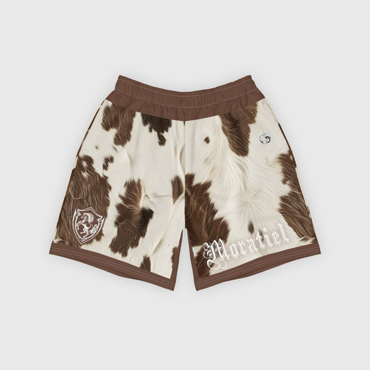 COW PRINT SHORTS