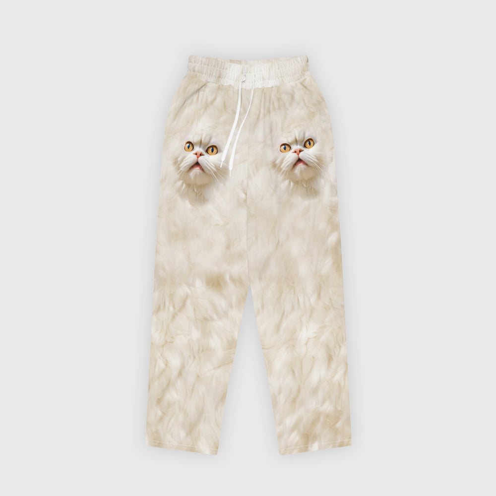 GOD IS A CAT WIDE-LEG JOGGERS