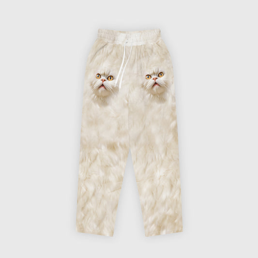 GOD IS A CAT WIDE-LEG JOGGERS