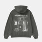 HIGH NECK FOG FLEECE HOODIE