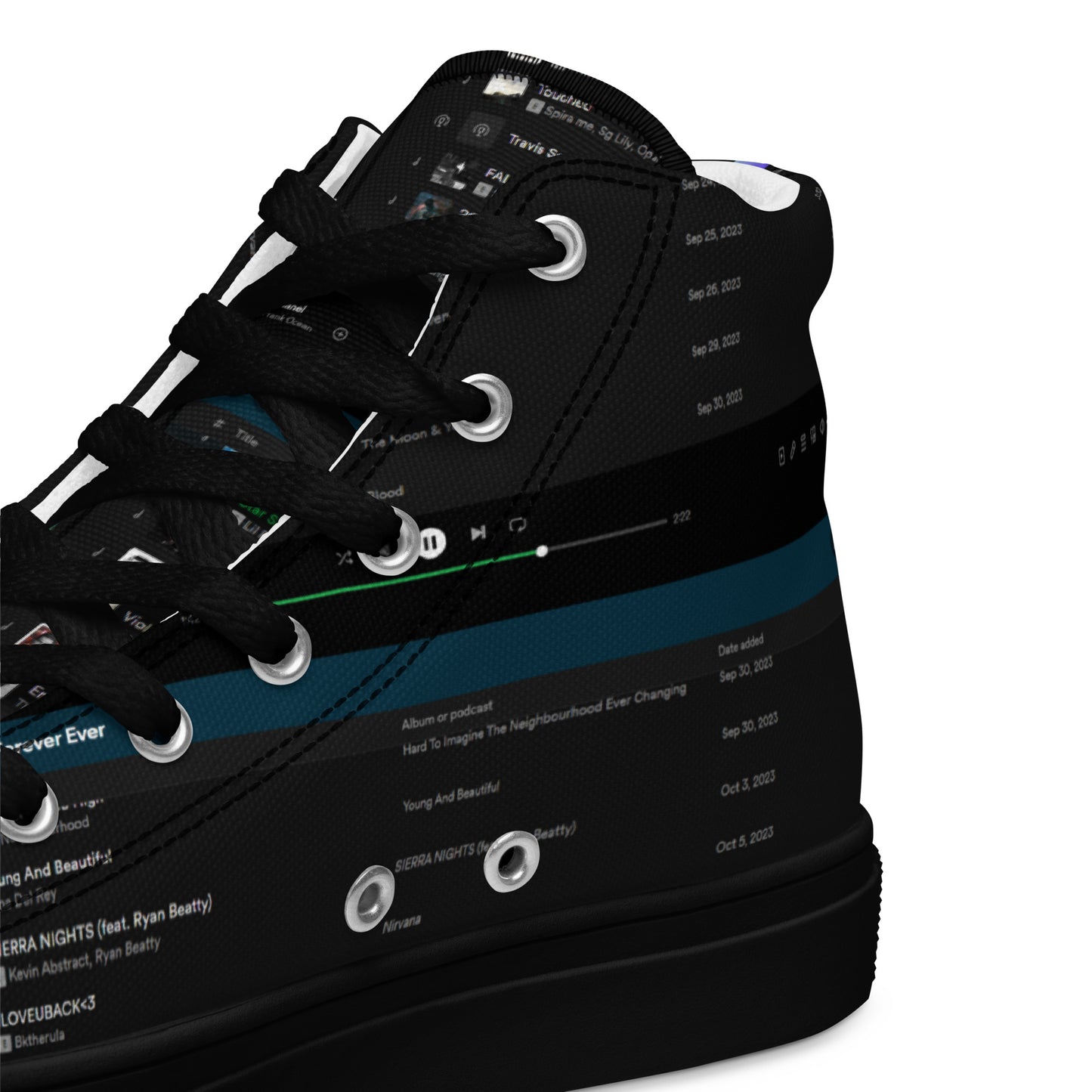 HIGH CANVAS SHOES WITH PLAYLIST