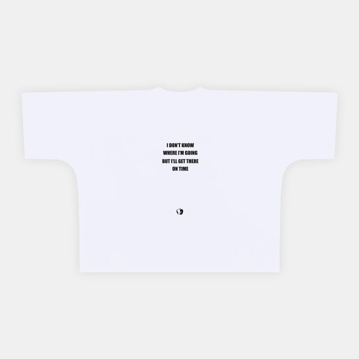 CUT BOXY TEE - WHITE