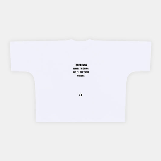 CUT BOXY TEE - WHITE