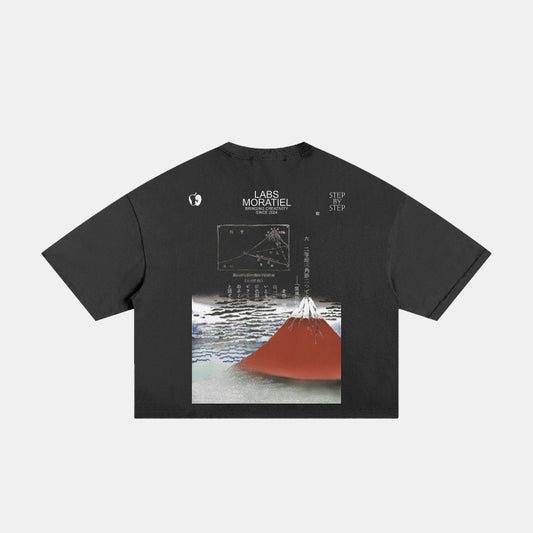 CLASSIC FRAYED BOXY TEE - BLACK